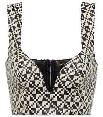 Cropped-Top aus Leder | Dodo Bar Or