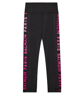 Logo printed leggings | Balmain Kids