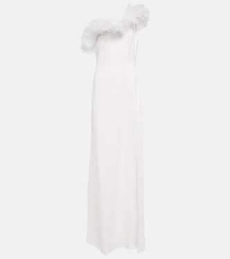 Tulle-trimmed asymmetric gown | Giambattista Valli