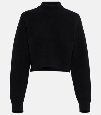 Cropped virgin wool turtleneck sweater | Alaïa