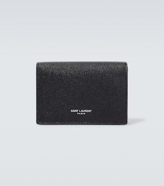 Logo leather card case | Saint Laurent