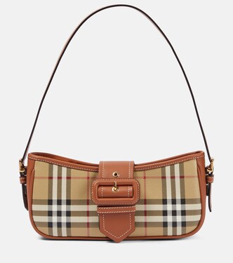 Schultertasche Burberry Check aus Canvas | Burberry