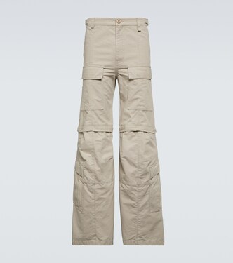Hybrid flared cotton cargo pants  | Balenciaga