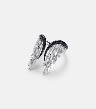 Ring Angel Wings aus 18kt Weißgold mit Emaille und Diamanten | Kamyen
