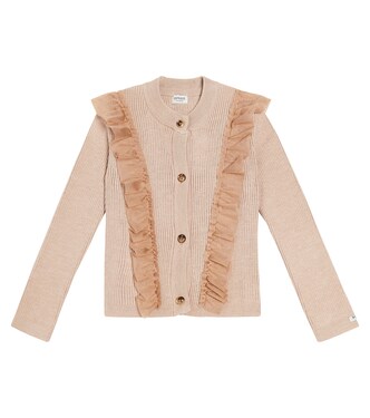Darine ruffled wool-blend cardigan | Donsje