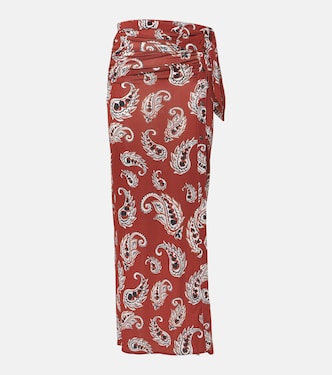 Paisley jersey maxi skirt | Rabanne