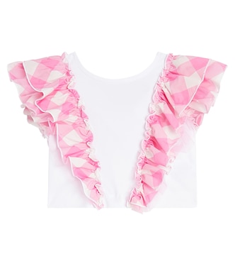 x Barbie® cotton-blend jersey top | Monnalisa