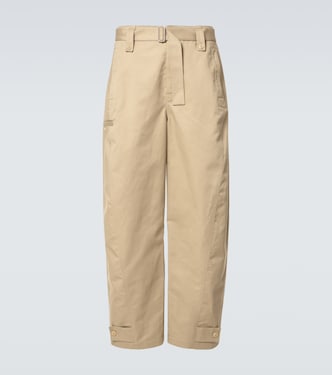 Twisted cotton and linen twill pants | Lemaire