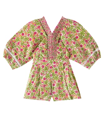 Chantal printed cotton-blend romper | Poupette St Barth Kids