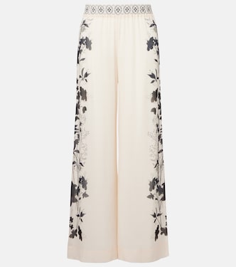 Printed silk palazzo pants | La DoubleJ