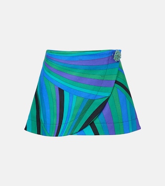 Iride cotton-blend wrap skirt | Pucci