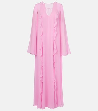 Smirne floral-appliqué georgette maxi dress | Max Mara