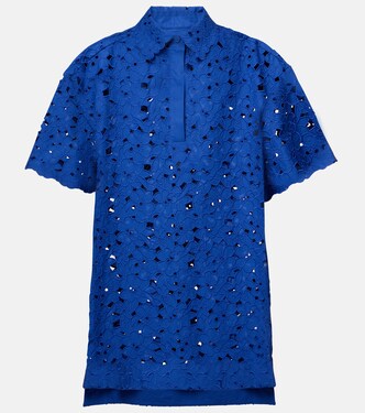 Zaffre broderie anglaise cotton shirt | Rebecca Vallance