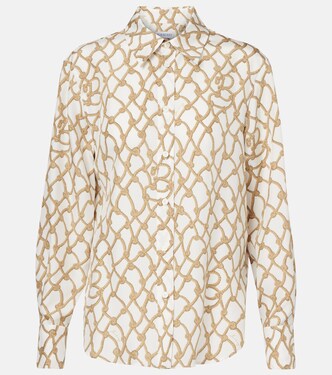 Printed silk poplin shirt | Burberry