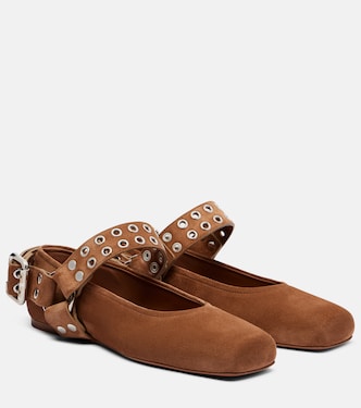 Biker suede Mary Jane flats | Alaïa