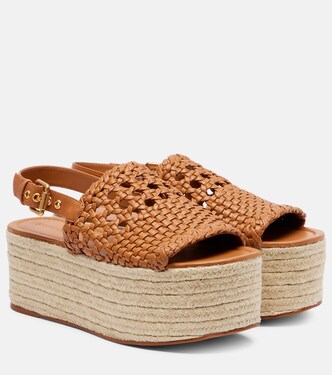 Woven leather espadrille sandals | Farm Rio