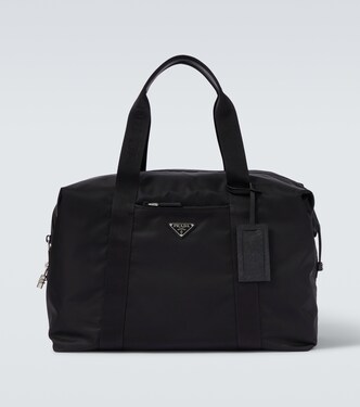 Weekender aus Re-Nylon mit Lederbesatz | Prada