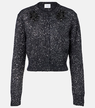 Cardigan in misto alpaca con paillettes | Erdem