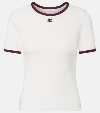 T-shirt Signature en coton à logo | Courrèges