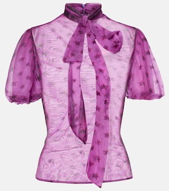 Elulo bow-detail sheer blouse | Acne Studios