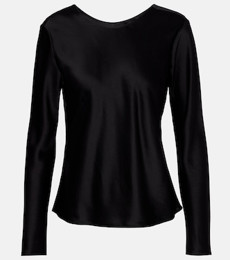 Barb draped satin top | Leset