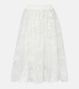 Sequined tulle midi skirt | Simone Rocha