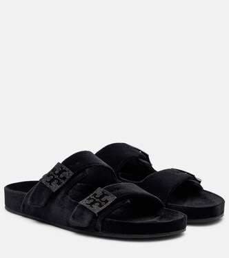 Mellow embellished velvet slides | Tory Burch