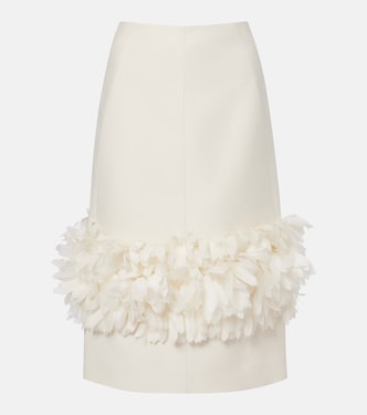 Petal wool and silk midi skirt | Toteme