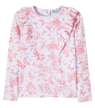 Floral ruffled rashguard top | Tartine et Chocolat
