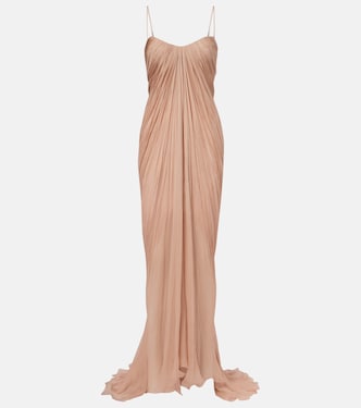 Victoria draped silk bustier gown | Maria Lucia Hohan