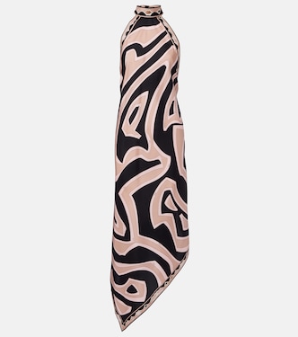 Labirinto halterneck silk twill midi dress | Pucci