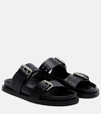 Leon leather slides | A.Emery