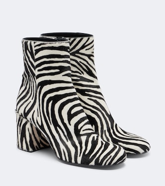 Joelle printed calf hair ankle boots | Gianvito Rossi