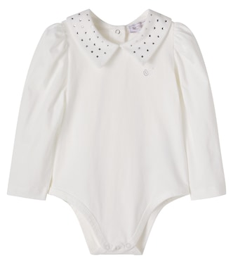 Baby embellished cotton bodysuit | Monnalisa