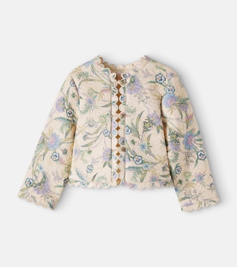 Indra floral scalloped cotton jacket | Zimmermann Kids