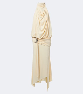 Vida draped jersey midi dress | De La Vali