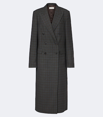 Checked double-breasted wool coat | Dries Van Noten