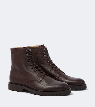 Leather lace-up boots | Brunello Cucinelli