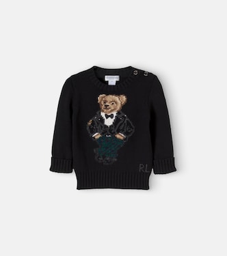 婴幼儿 — Polo Bear嵌花棉质毛衣 | Polo Ralph Lauren Kids