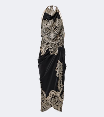 Printed halterneck silk top | Johanna Ortiz