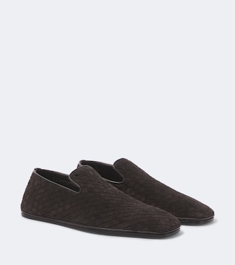 Palazzo Intrecciato suede slip-on shoes | Bottega Veneta