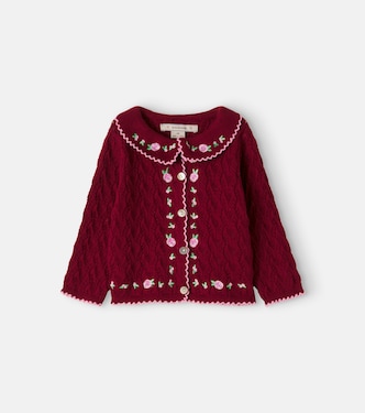 Baby Rosier cotton, wool, and cashmere cardigan | Konges Sløjd