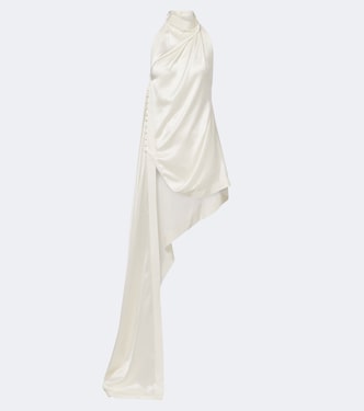 Bridal Maude silk crêpe back satin top | Danielle Frankel