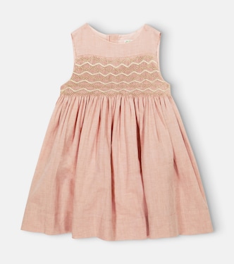 Anaya linen cotton and silk dress | Bonpoint