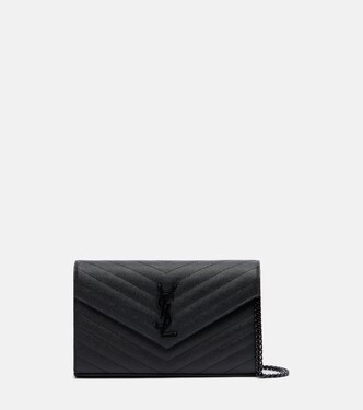 Cassandre matelassé leather wallet on chain | Saint Laurent