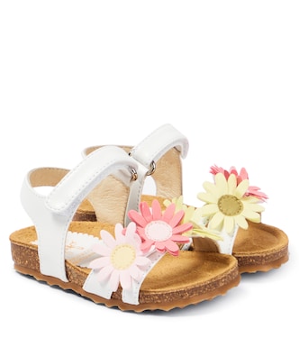 Baby floral appliqué leather sandals | Il Gufo