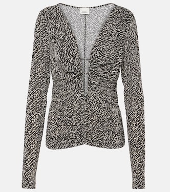 Laura printed ruched jersey top | Isabel Marant