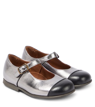 Metallic leather ballet flats | PèPè