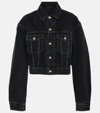 '80s cropped denim jacket | Saint Laurent