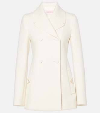 Wool-blend crêpe blazer | Valentino